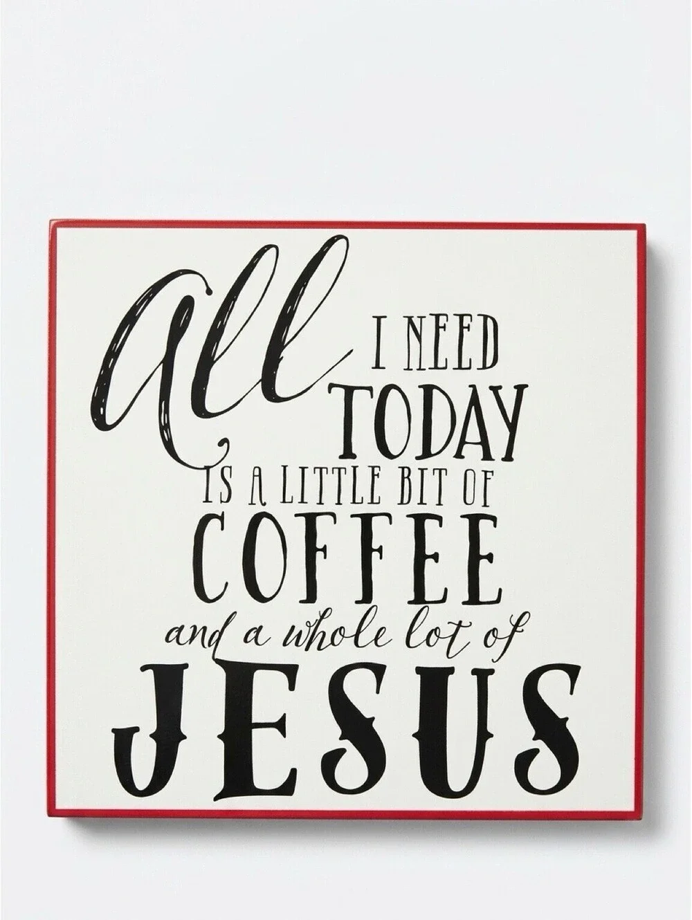 Hobby Lobby Coffee Jesus Metal Wall Sign 10x10 Christian Kitchen Decor